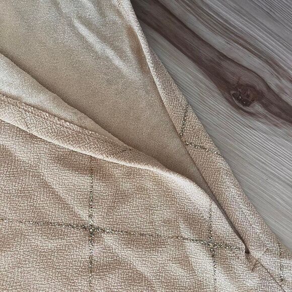 Vintage y2k 90s Charlotte Russe Size M Tan Gold Assymetrical Maxi Bodycon Slit - Picture 6 of 7